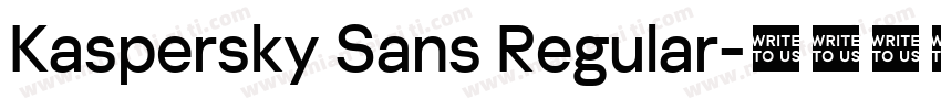 Kaspersky Sans Regular字体转换
